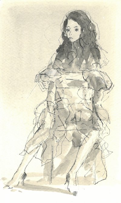 Classe di vita, 2015 (penna e inchiostro con lavaggio su carta) da Lincoln Seligman